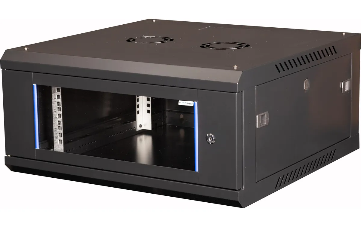 Wirewin Wandschrank 600X600X4U Pro 3rd Gen 19 / 4HE / Schwarz