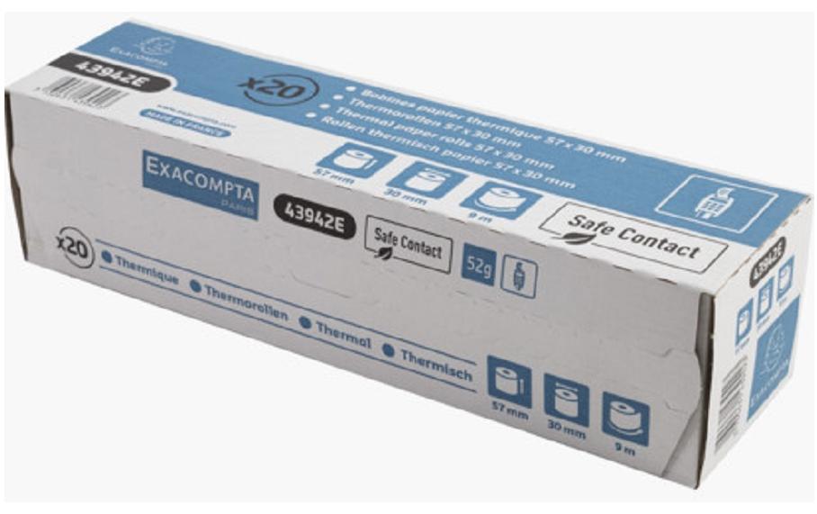 Exacompta Thermo-Papierrolle Safe Contact 57 mm, 20 Stück