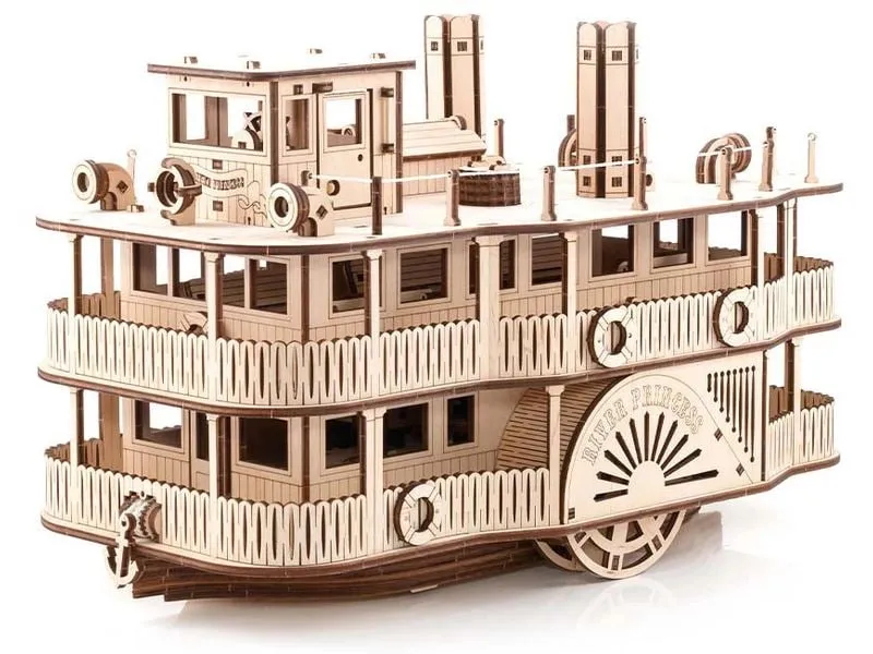 Eco-Wood-Art Bausatz Raddampfer River Princess