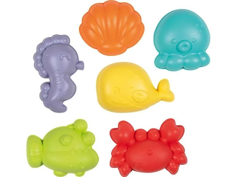 Goki Sandspielzeug Sandförmchen, 6-fach Assortiert