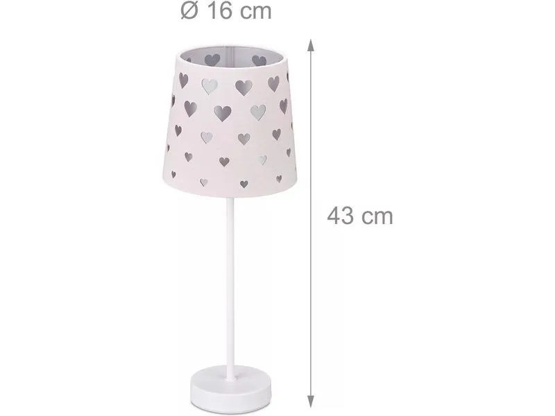 relaxdays Tischlampe Herzen relaxdays Tischlampe Herzen