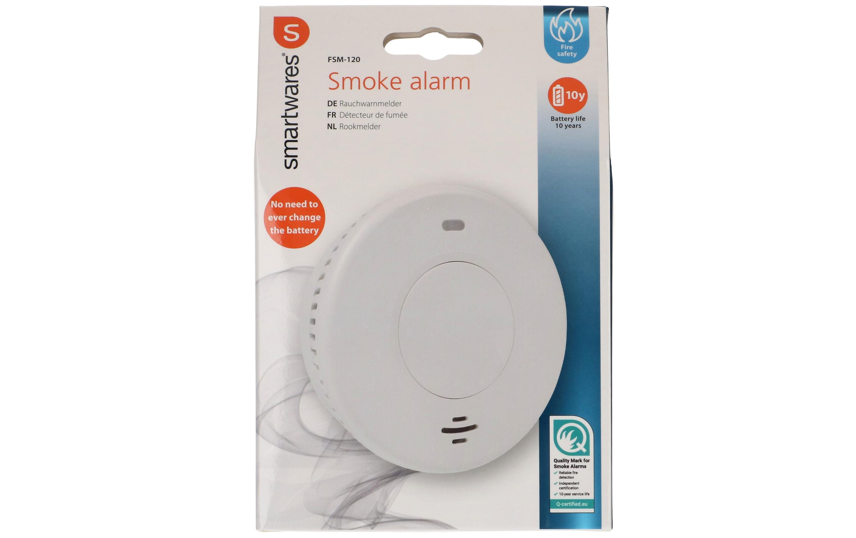 Max Hauri Rauchmelder FSM-12001 mit 10-Jahres-Batterie weiss 1 Stück