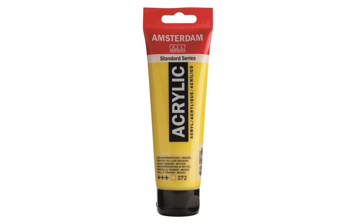 Amsterdam Acrylfarbe Standard 272 Gelb transparent, 120 ml Amsterdam Acrylfarbe Standard 272 Gelb transparent, 120 ml