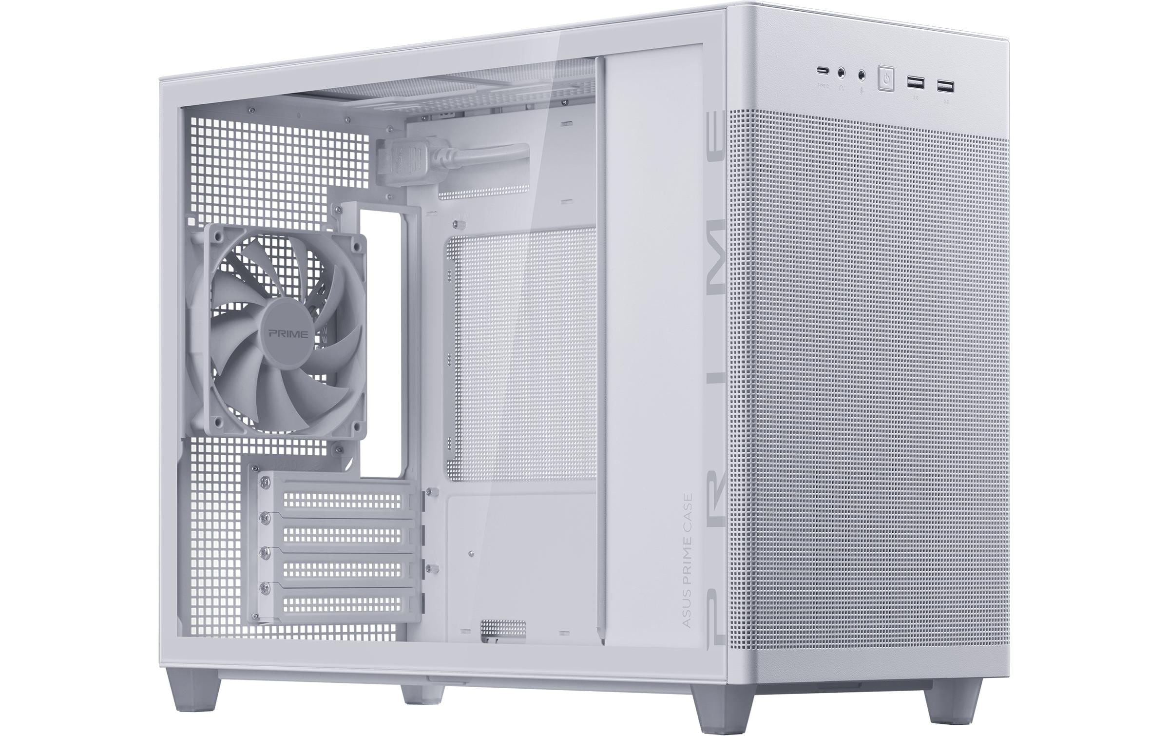 ASUS PC-Gehäuse AP201 MicroATX TG Weiss