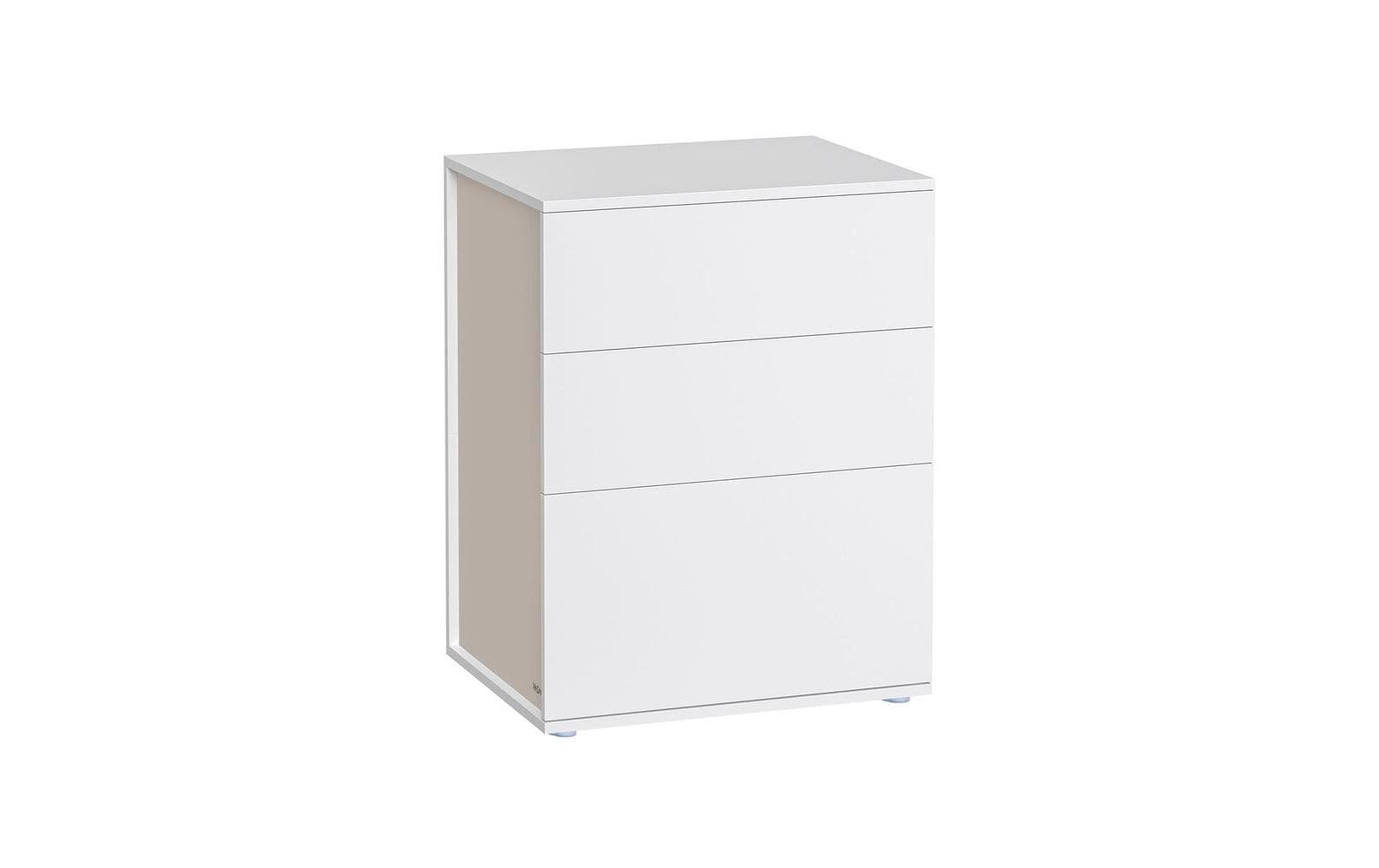 Songmics Nachttisch mit 3 Schubladen 45 x 58.7 cm, Weiss