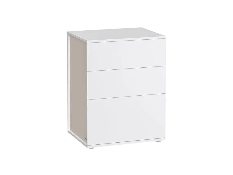 Songmics Nachttisch mit 3 Schubladen 45 x 58.7 cm, Weiss Songmics Nachttisch mit 3 Schubladen 45 x 58.7 cm, Weiss