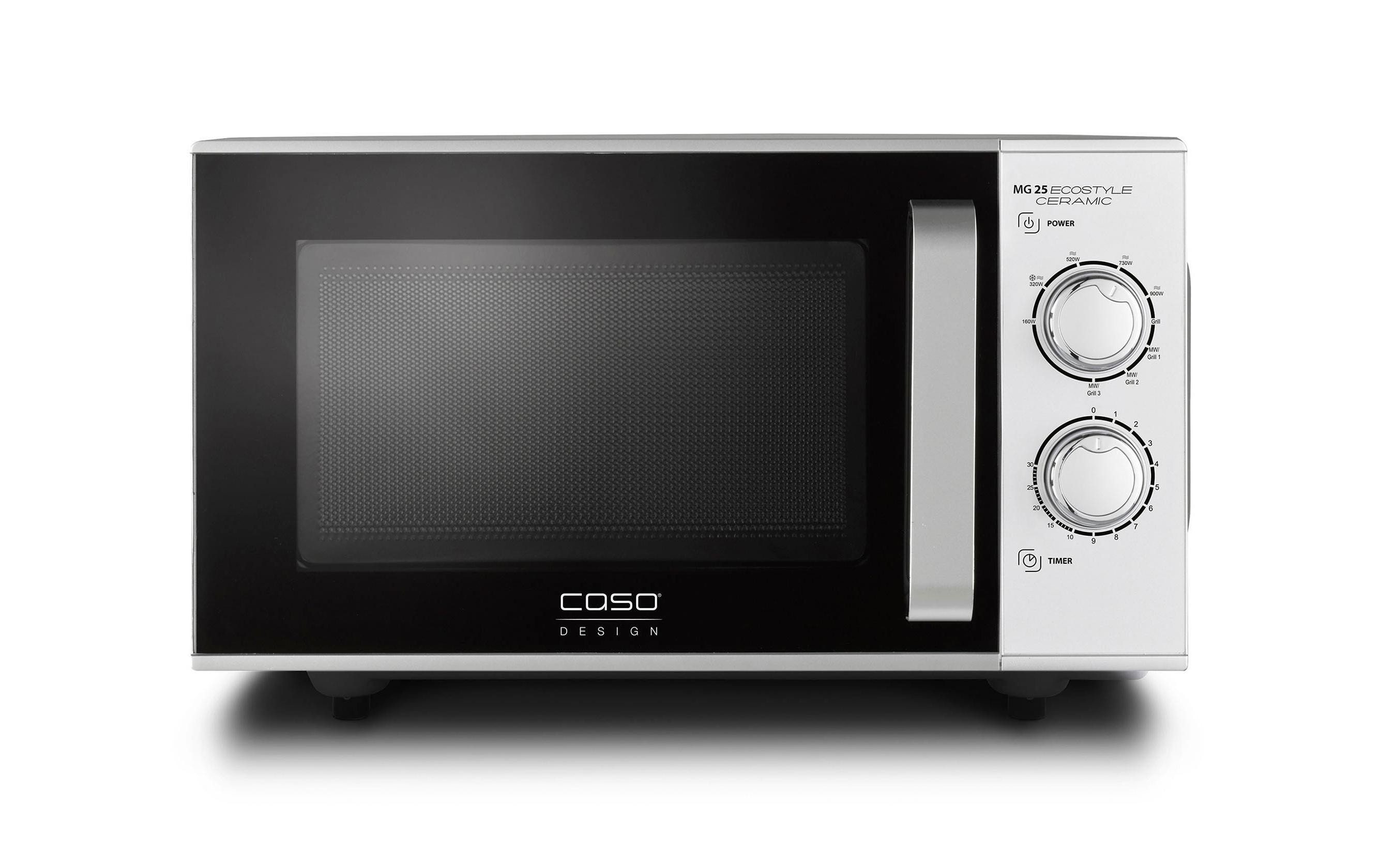 Caso Mikrowelle mit Grill MG 25 Ecostyle Ceramic Schwarz/Silber