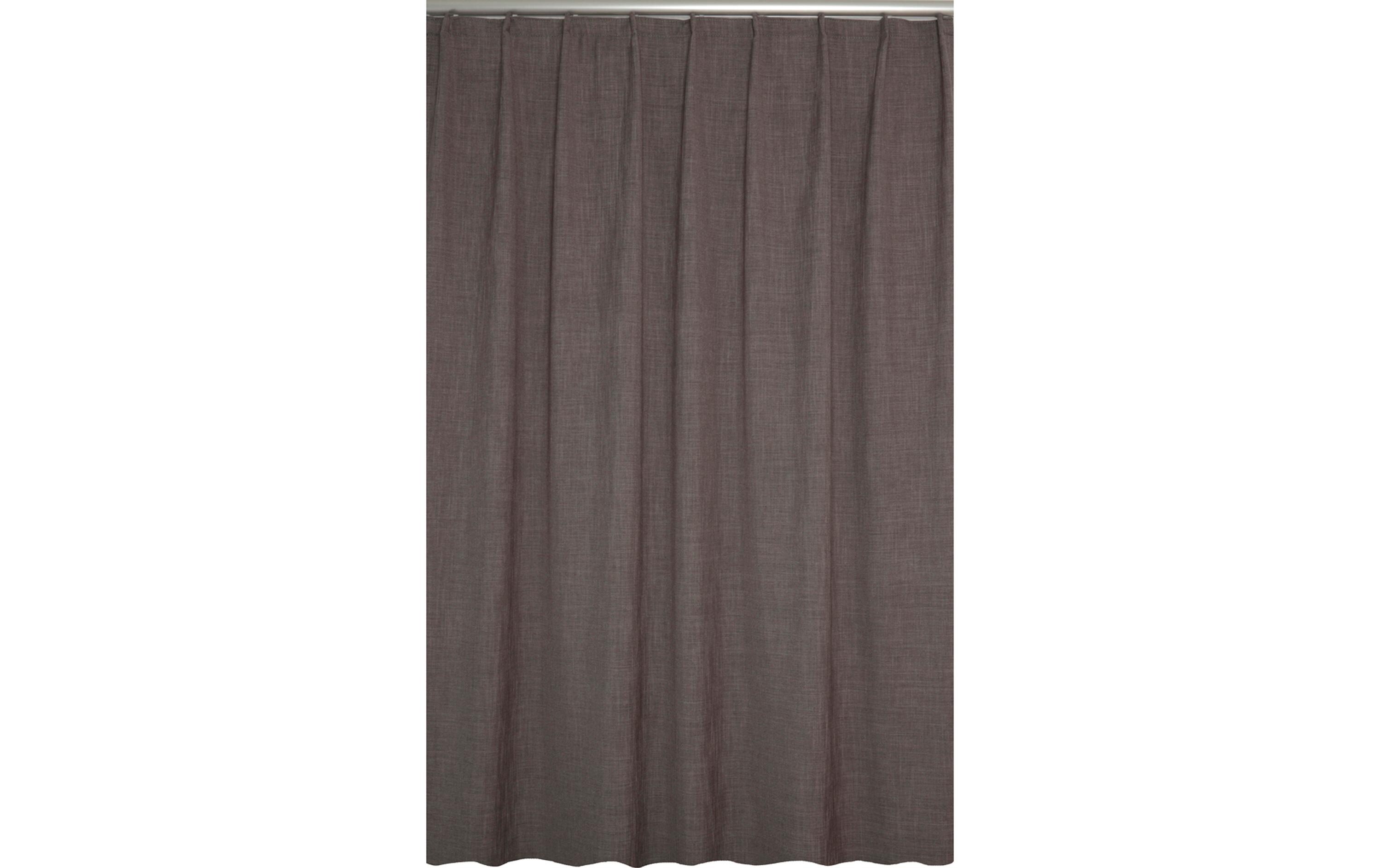 Hubatka Dekovorhang mit Faltenband Quirin 140 cm x 240 cm, Anthrazit