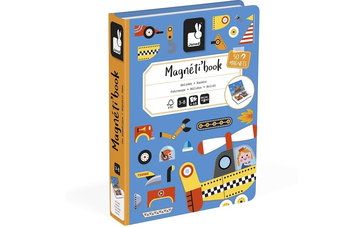 Janod Beschäftigungsspielzeug Magnetbuch Fahrzeuge