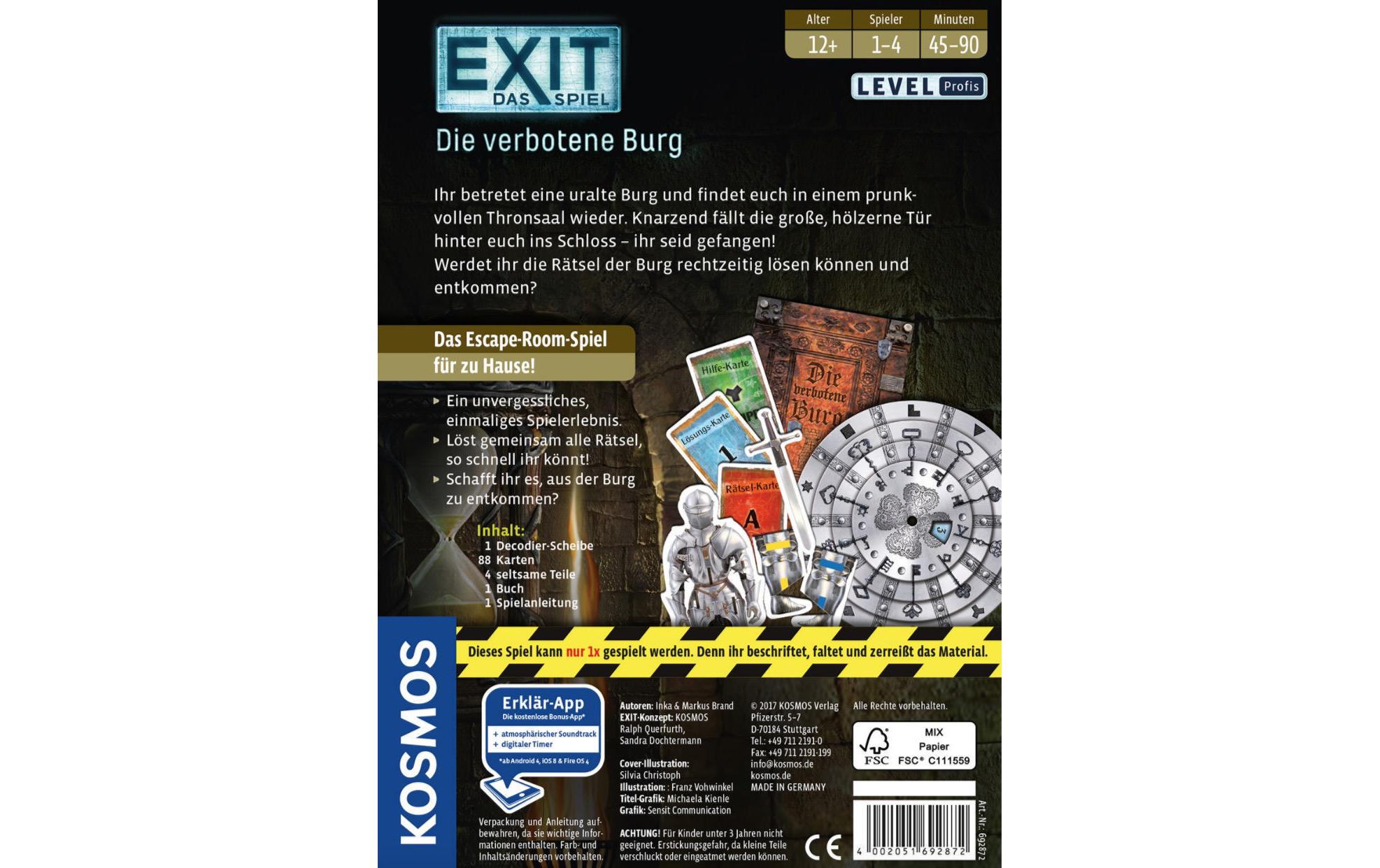 Kosmos Kennerspiel EXIT: Die Verbotene Burg Kosmos Kennerspiel EXIT: Die Verbotene Burg