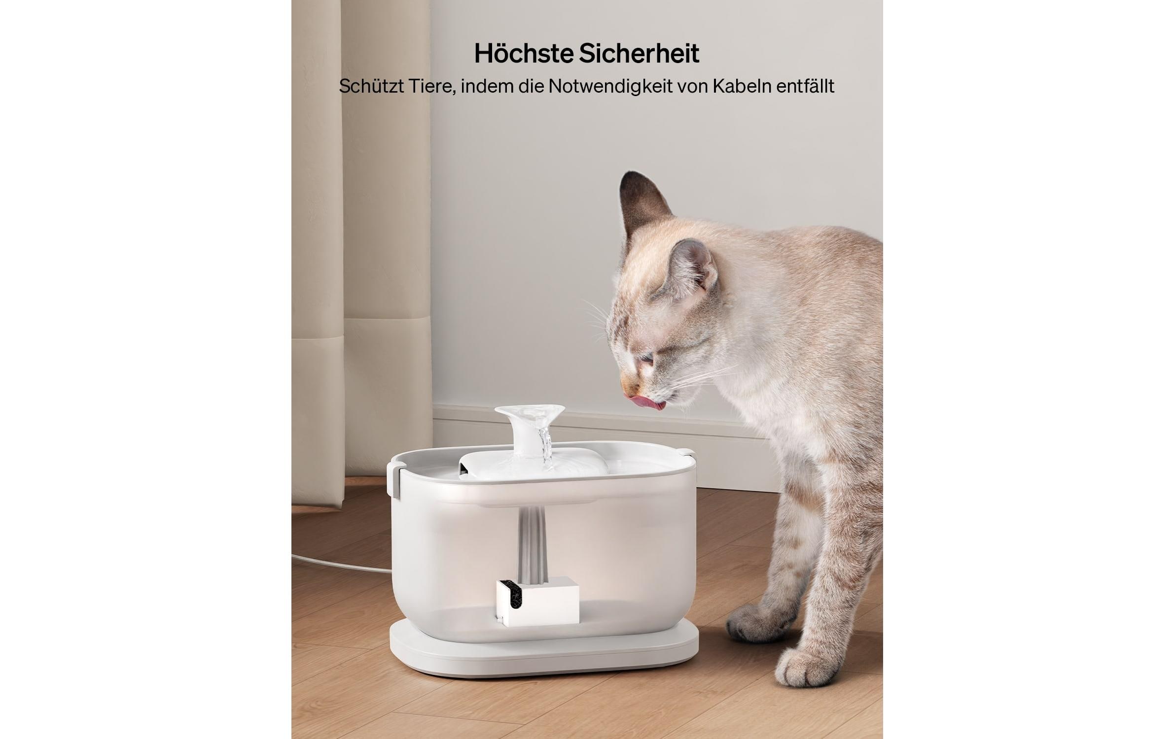 Petlibro Dockstream kabellose Wasserfontäne Weiss