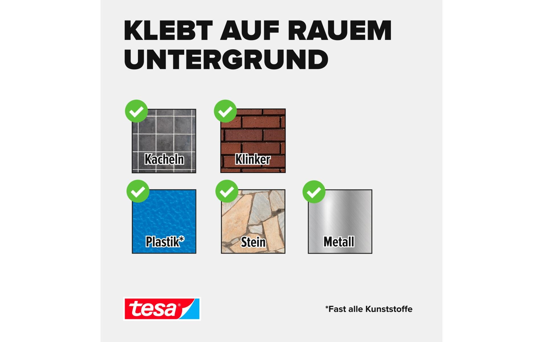 tesa Montageband Powerbond Outdoor ohne Bohren - 1.5m x 19 mm