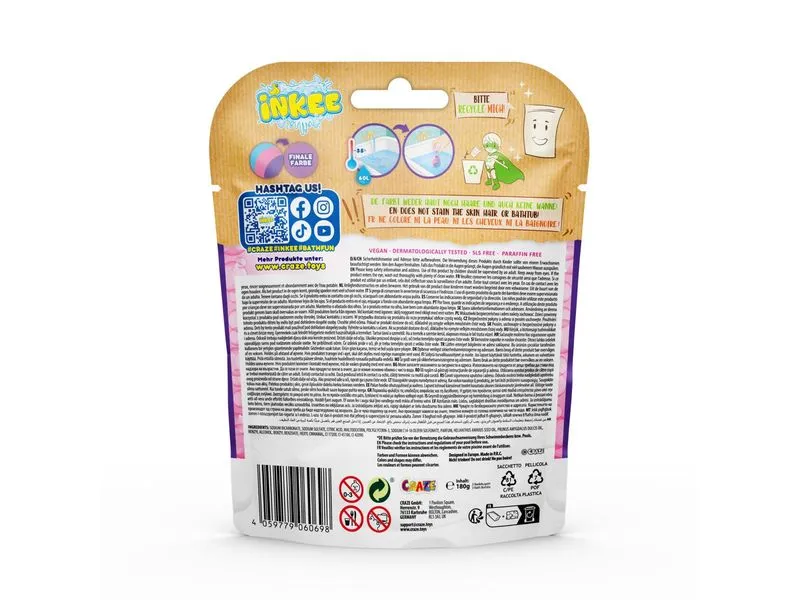 Craze Badekugel Inkee Rainbow World 3 Stück Craze Badekugel Inkee Rainbow World 3 Stück