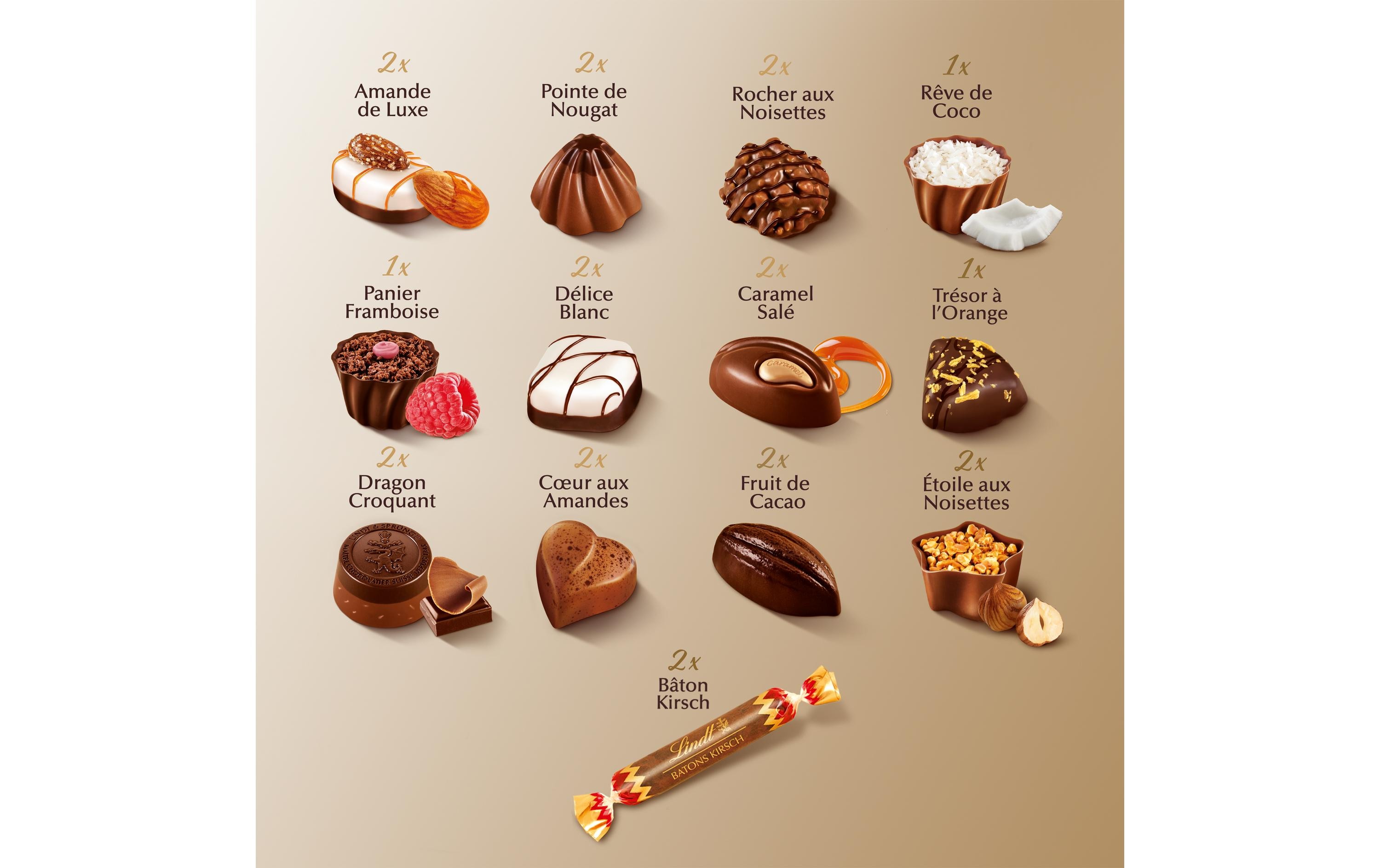 Lindt Schokoladen-Pralinen Connaisseurs assortiert 230 g