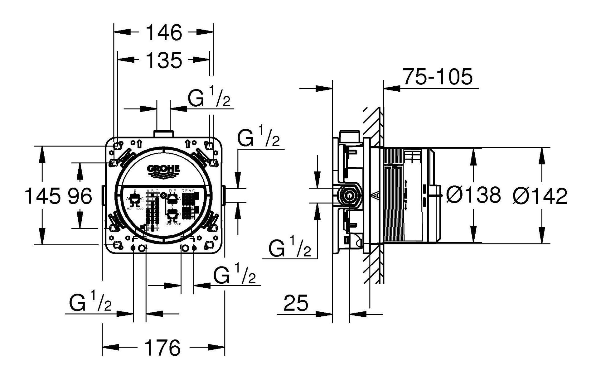 GROHE Montagezubehör Rapido SmartBox 1/2