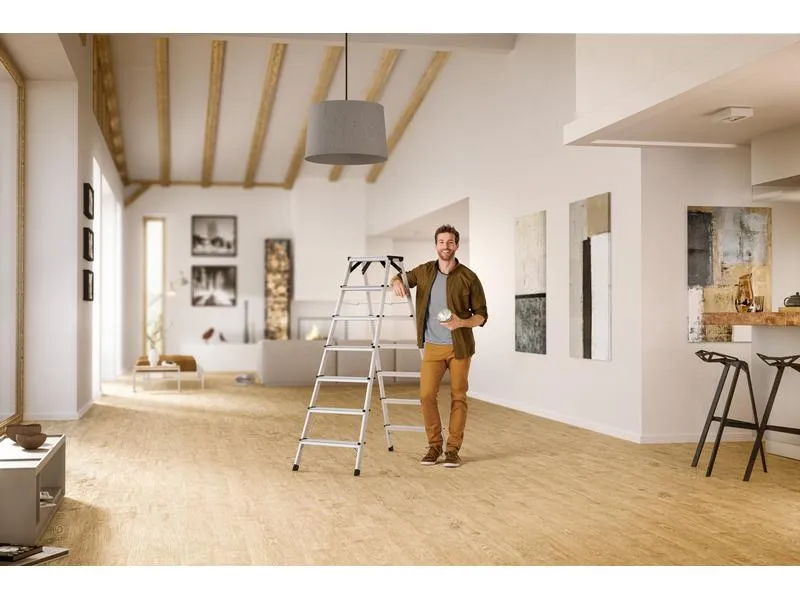 Hailo Doppelstufenleiter D60, Alu 7 Stufen Hailo Doppelstufenleiter D60, Alu 7 Stufen