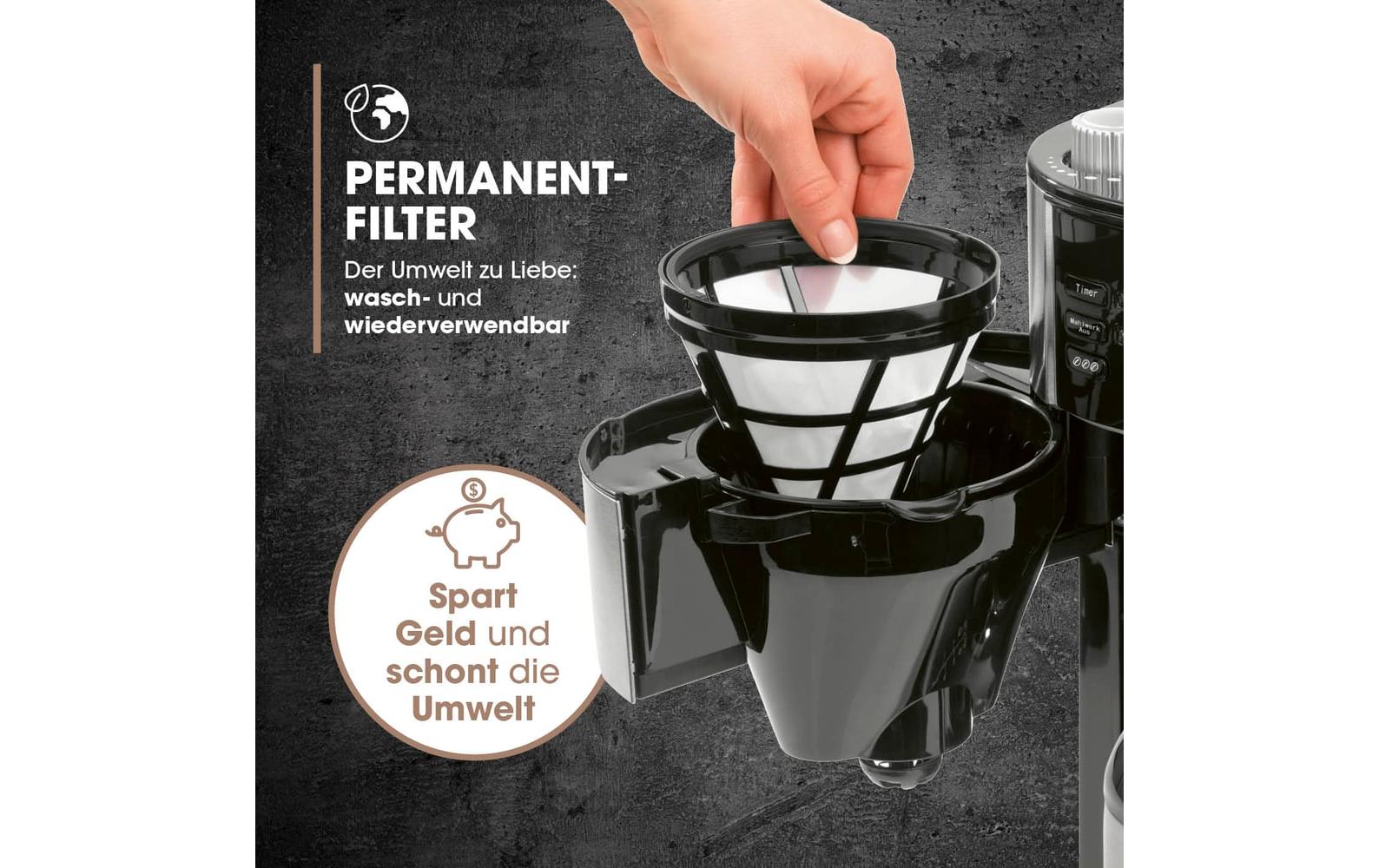 Barista Filterkaffeemaschine 30380 Schwarz/Edelstahl
