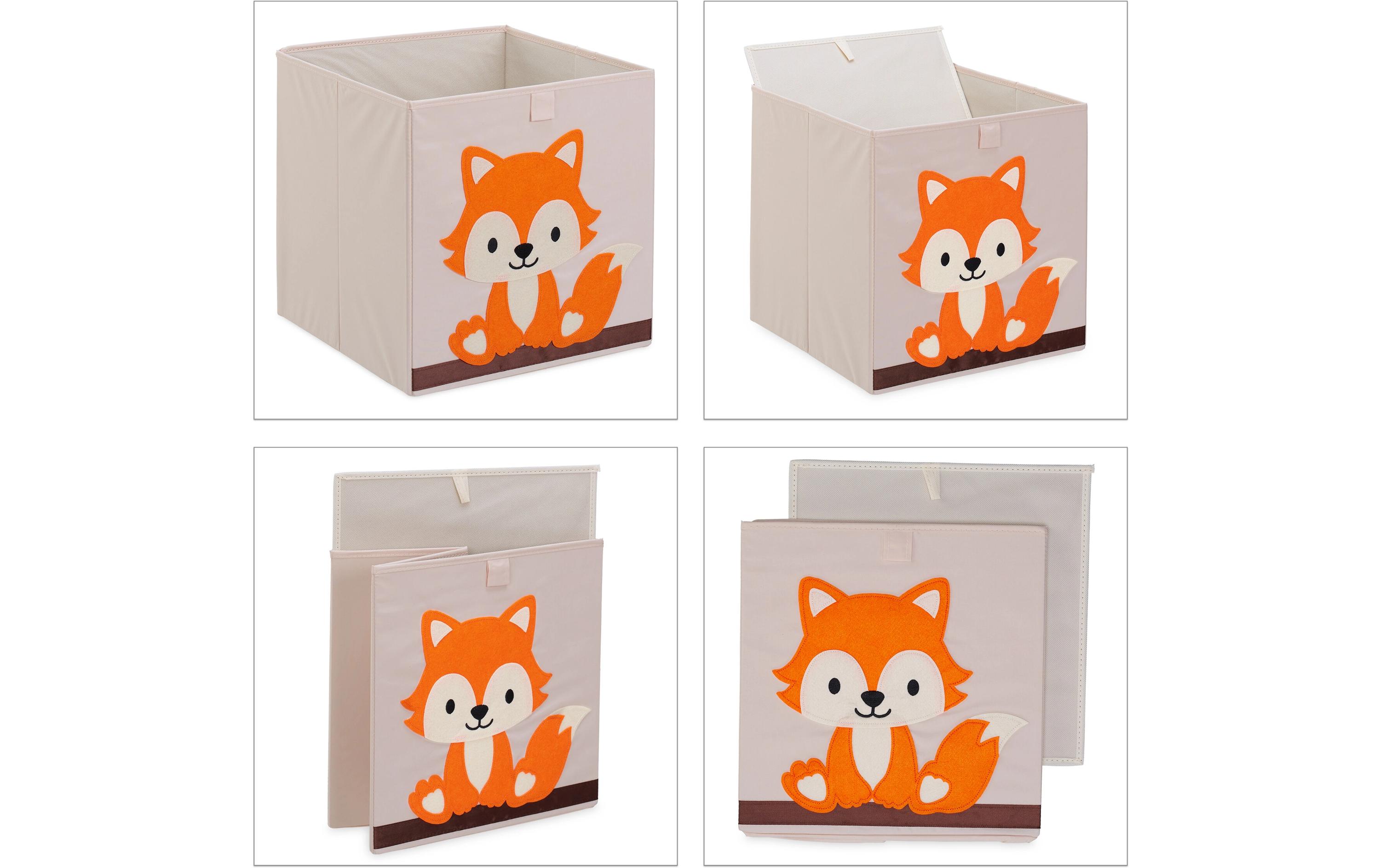 relaxdays Spielzeugbox Fuchs