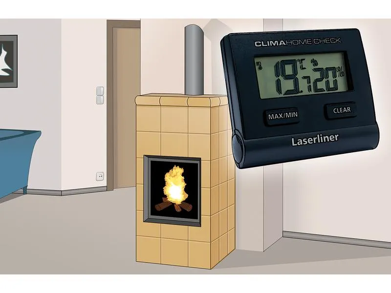 Laserliner Thermo-/Hygrometer ClimaHome-Check Black Digital Laserliner Thermo-/Hygrometer ClimaHome-Check Black Digital