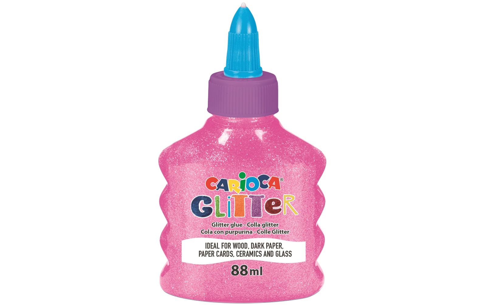Carioca Bastelkleber Glitter Neon 88 ml, Neonpink Carioca Bastelkleber Glitter Neon 88 ml, Neonpink