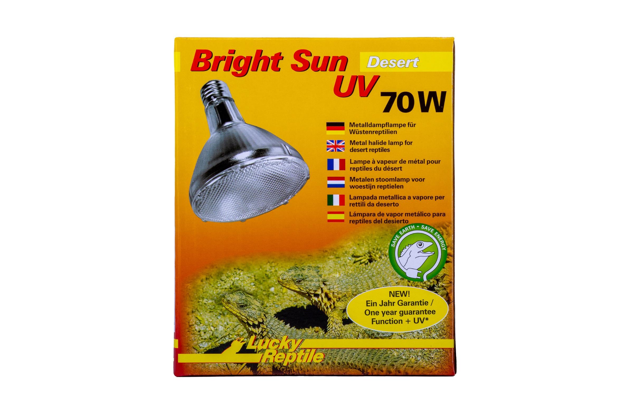 Lucky Reptile Terrarienlampe Bright Sun UV Desert 70 W Lucky Reptile Terrarienlampe Bright Sun UV Desert 70 W
