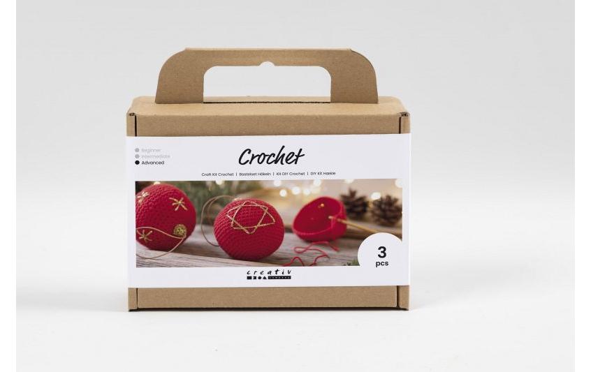 Creativ Company Bastelset Weihnachtskugeln Häkeln