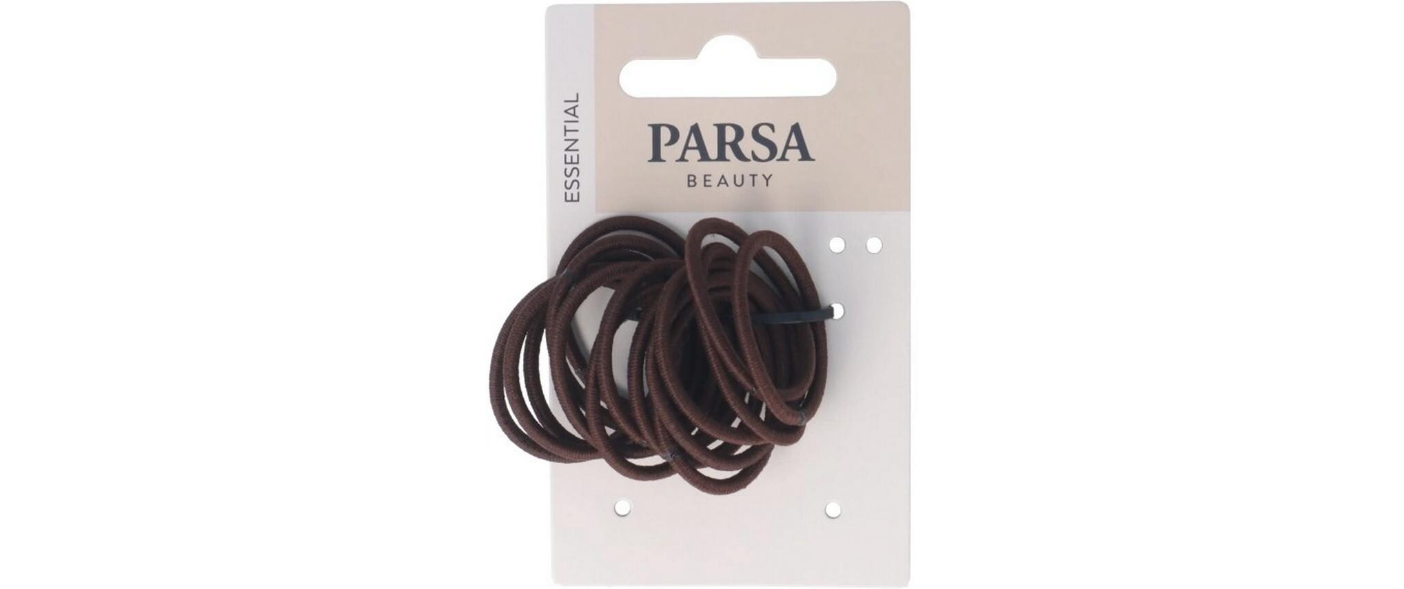 Parsa Beauty Zopfhalter mini, dünn, metallfrei Braun