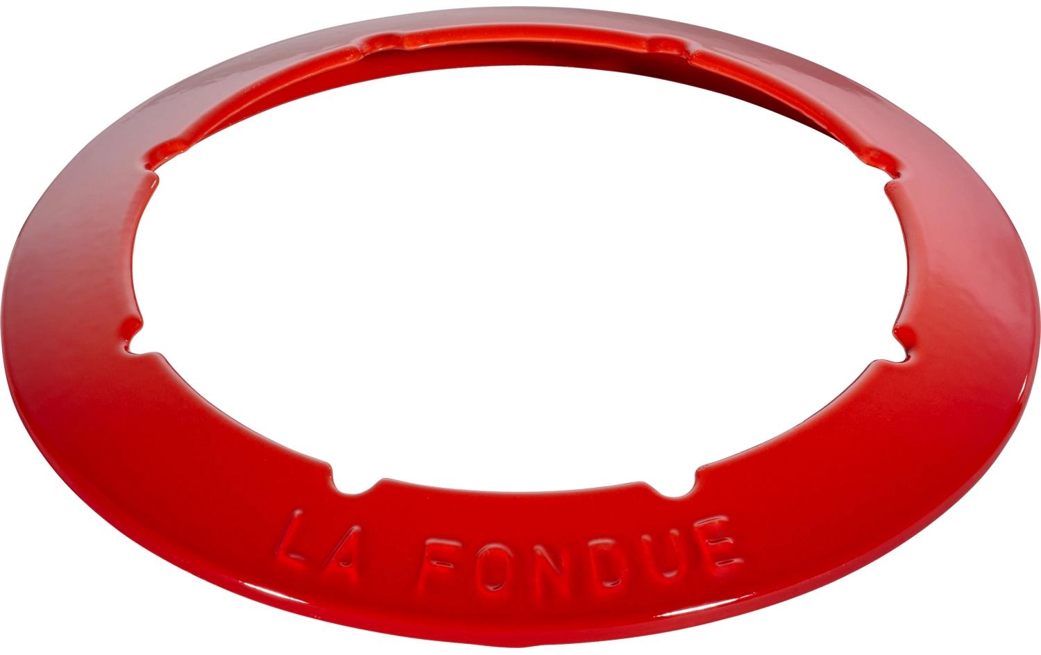 Staub Schokoladenfondue-Set mit 2 Griffen 5 Teile, Kirschrot