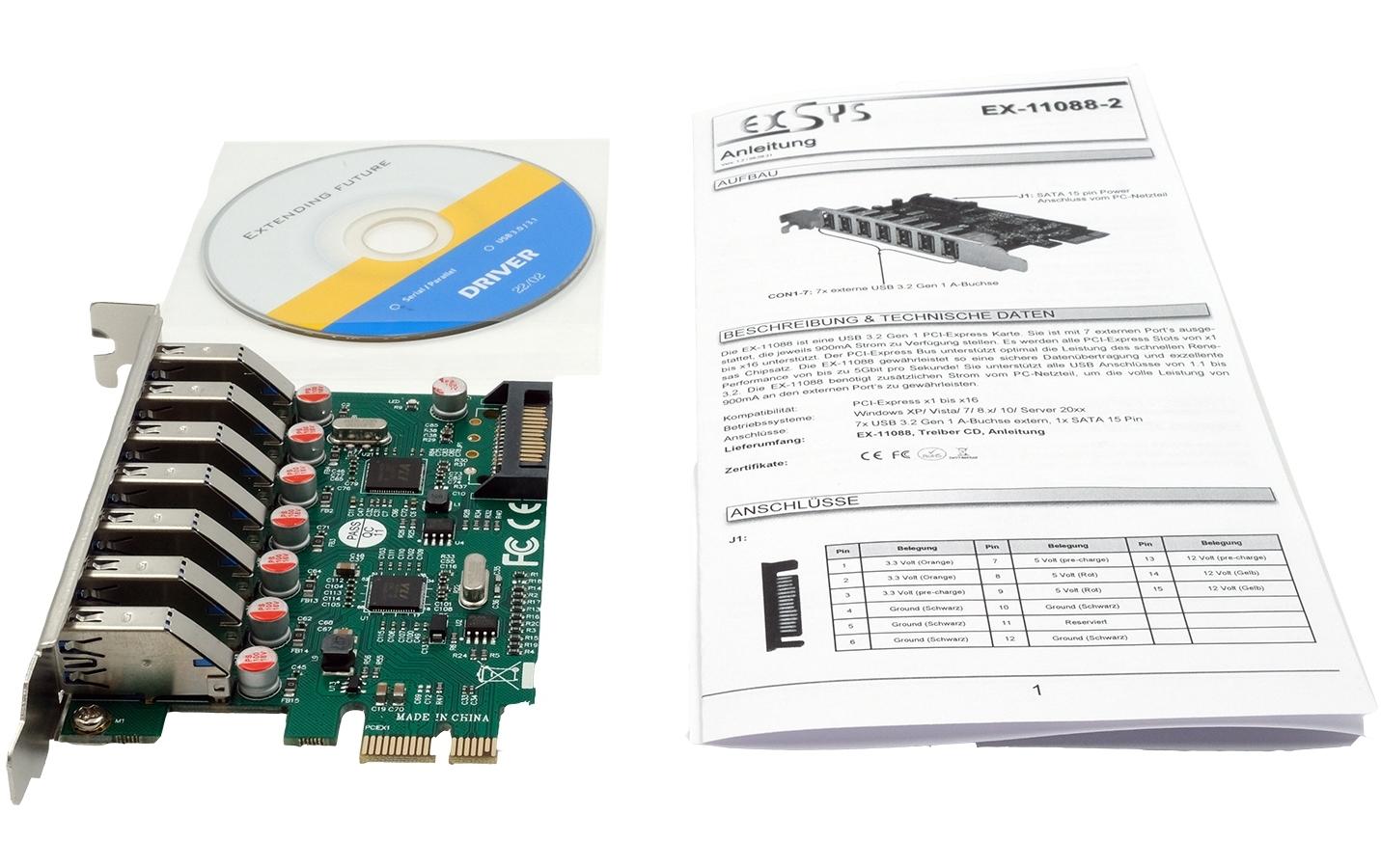 Exsys PCI-Express-Karte EX-11088-2