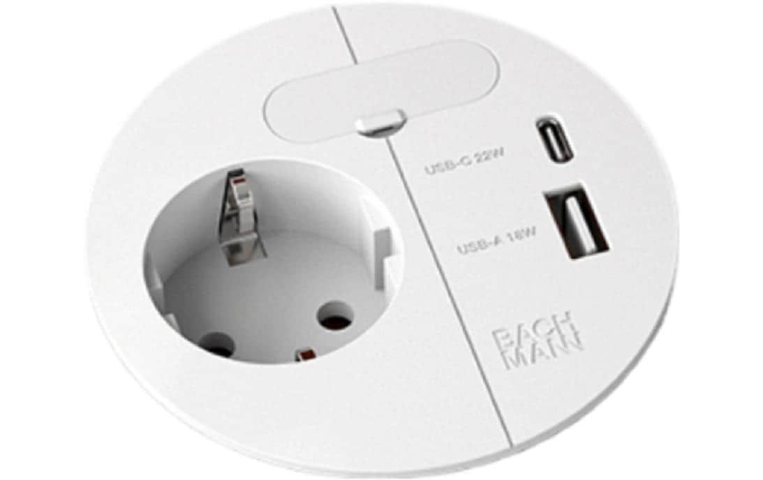 Bachmann Steckdose Loop in Charge A/C 22W, 2m - Weiss Bachmann Steckdose Loop in Charge A/C 22W, 2m - Weiss