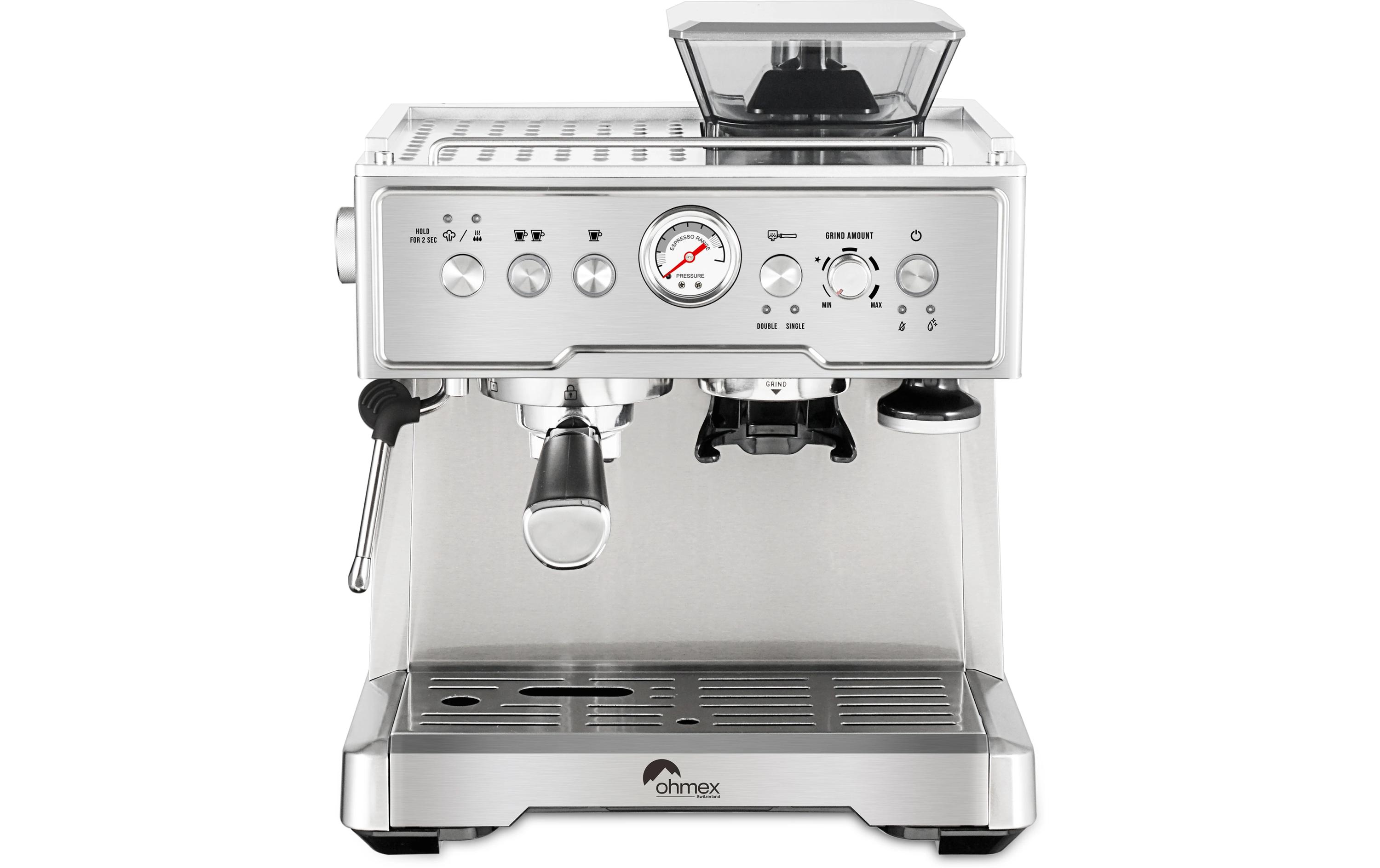 OHMEX Siebträgermaschine OHM-XPS-7303 Edelstahl