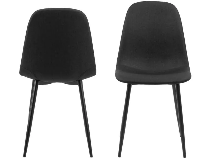 AC Design Stuhl Celia 4 Stück, Schwarz AC Design Stuhl Celia 4 Stück, Schwarz