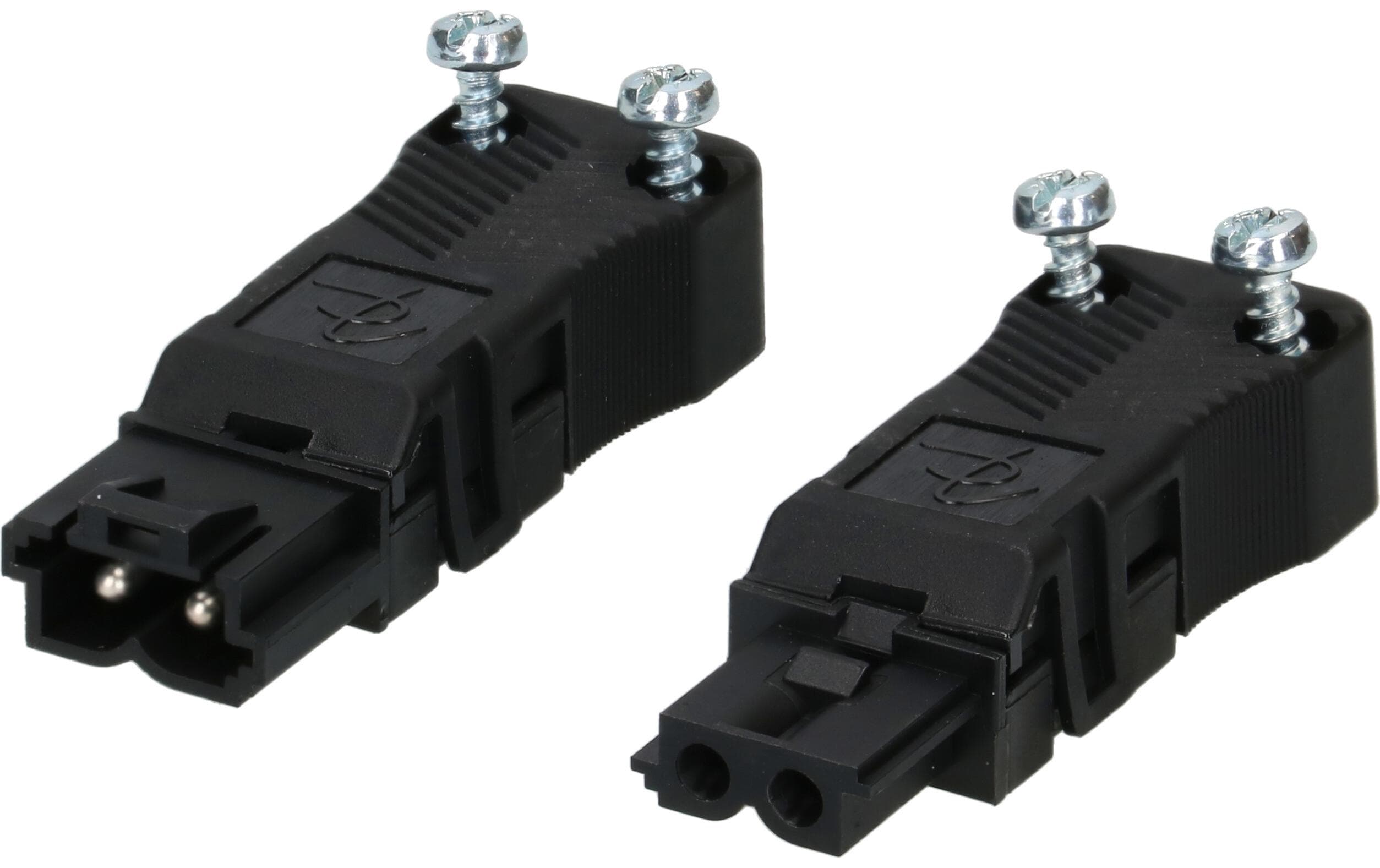 Max Hauri Set Stecker und Kupplung AC 164 flach, 2-polig Max Hauri Set Stecker und Kupplung AC 164 flach, 2-polig