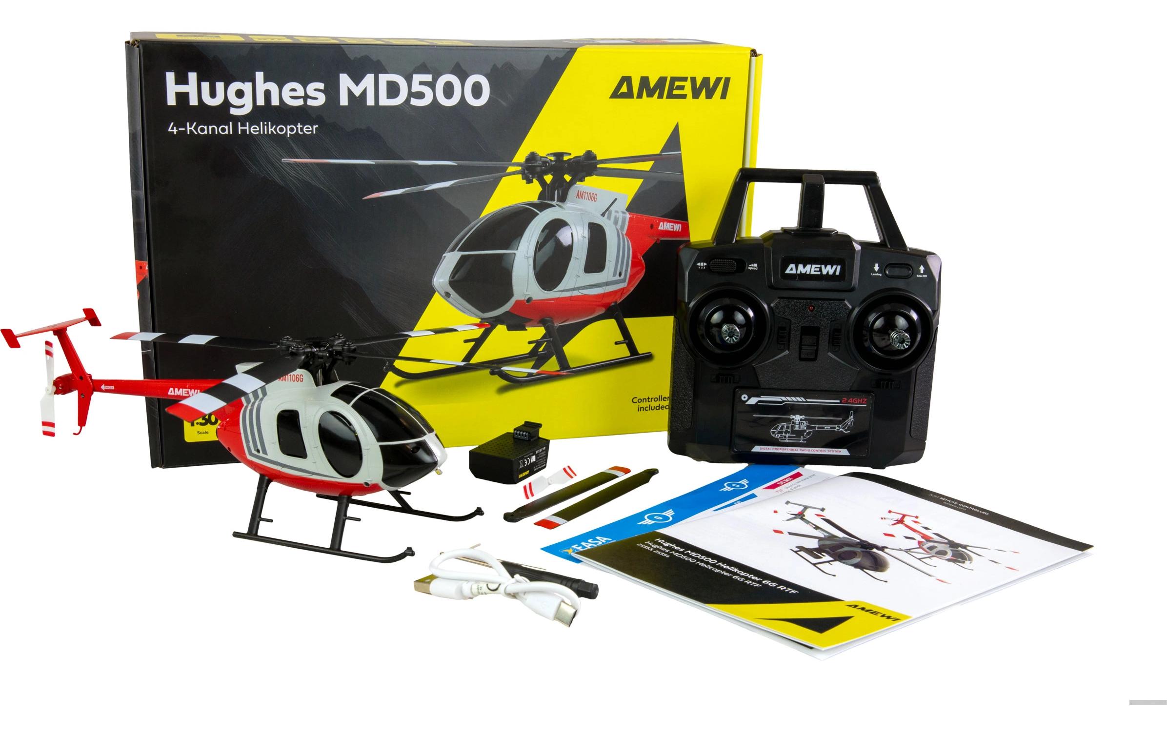 Amewi Helikopter Hughes MD500 Zivil 4-Kanal 6G RTF Amewi Helikopter Hughes MD500 Zivil 4-Kanal 6G RTF