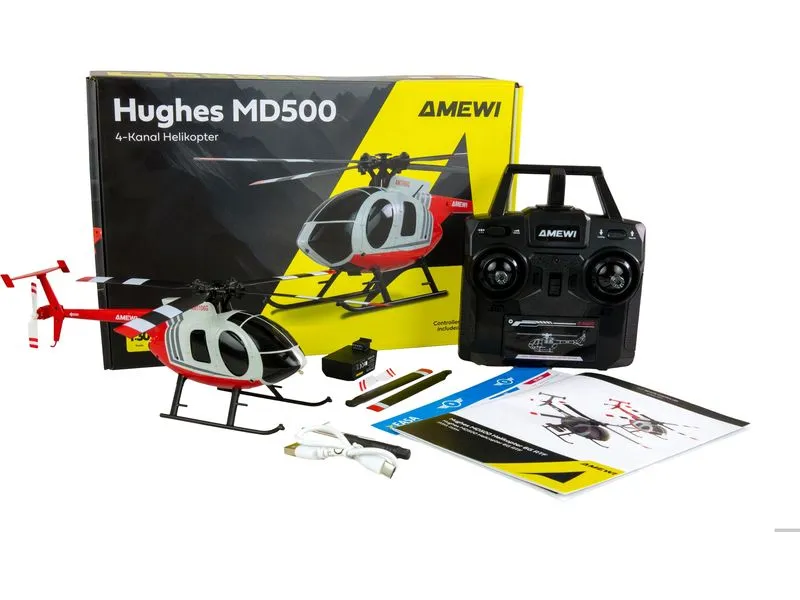 Amewi Helikopter Hughes MD500 Zivil 4-Kanal 6G RTF Amewi Helikopter Hughes MD500 Zivil 4-Kanal 6G RTF