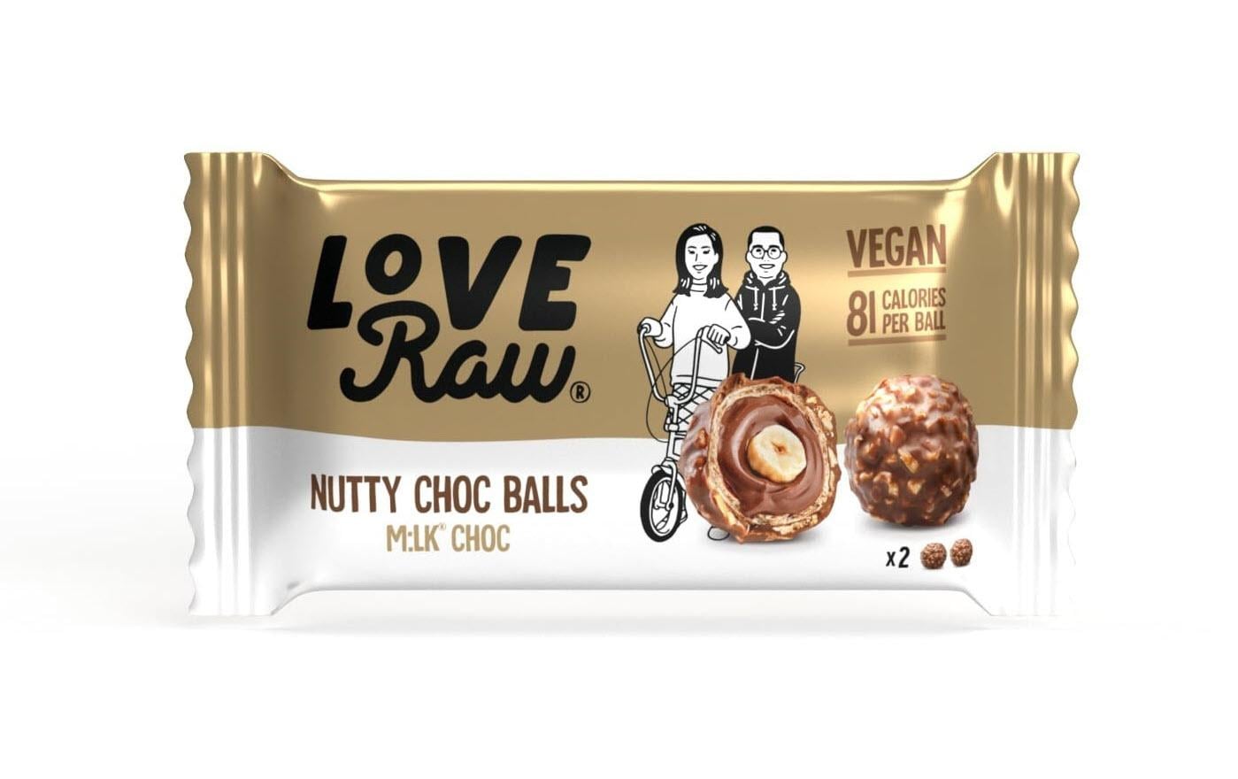 LOVE RAW Pralinen M:lk Nutty Choc Balls 45 g