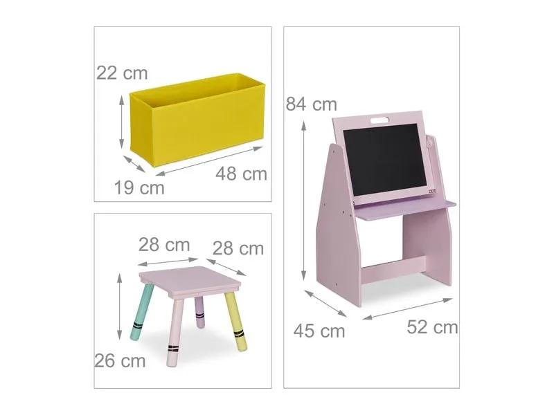 relaxdays Kinderregal mit Tafel relaxdays Kinderregal mit Tafel