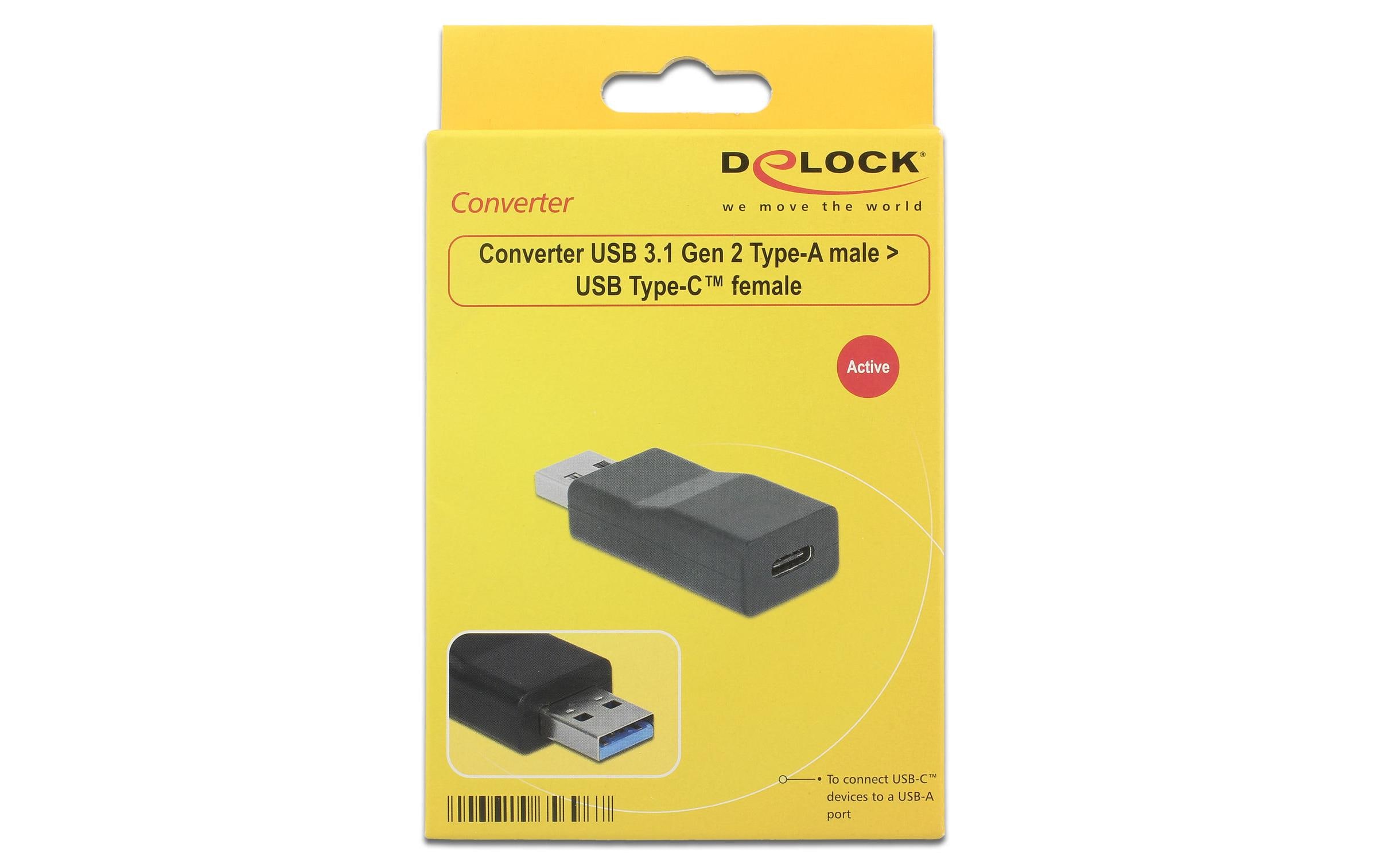 Delock USB 3.1 Adapter USB-A Stecker - USB-C Buchse