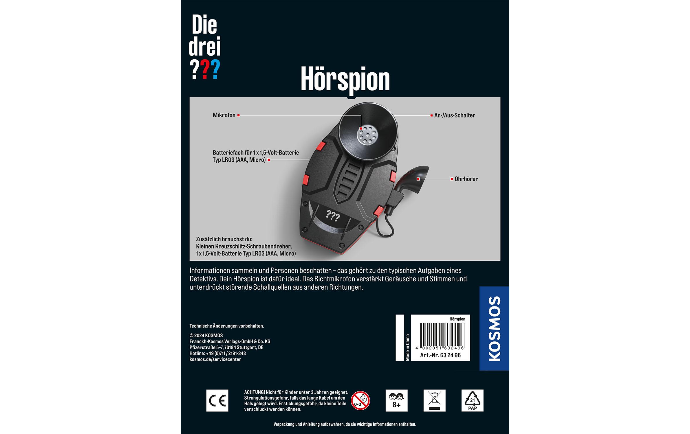 Kosmos Detektivausrüstung Die drei ??? Hörspion Kosmos Detektivausrüstung Die drei ??? Hörspion