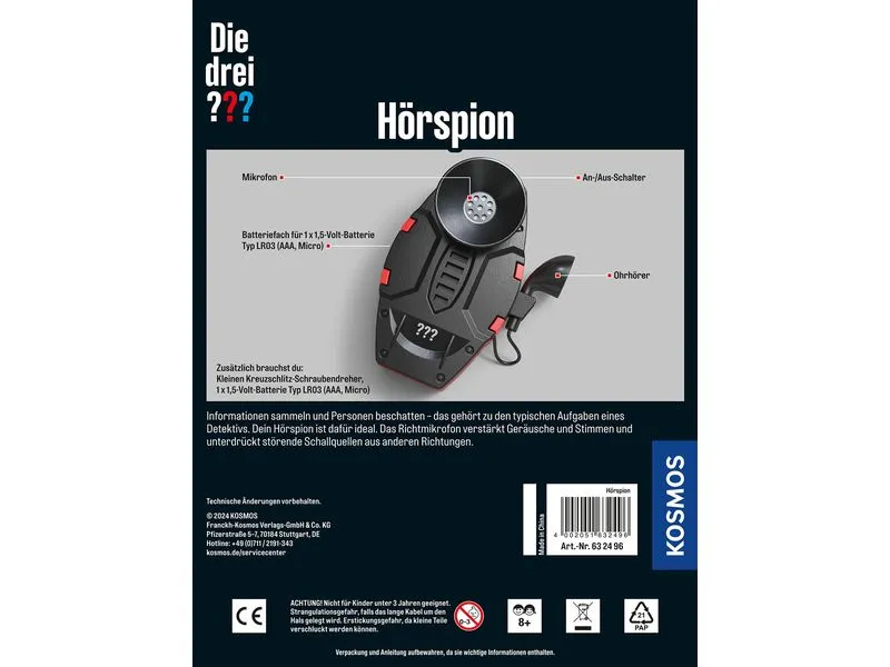 Kosmos Detektivausrüstung Die drei ??? Hörspion