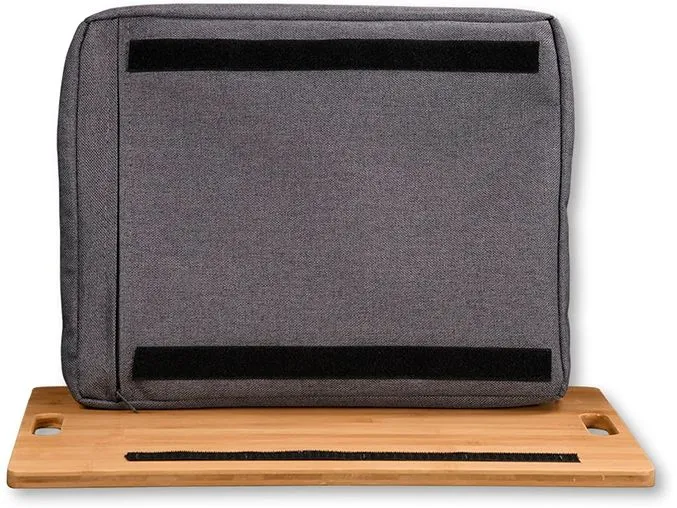 Kesper Knietablett Bambus mit Kissen Grau 45 x 31 x 8 cm Kesper Knietablett Bambus mit Kissen Grau 45 x 31 x 8 cm