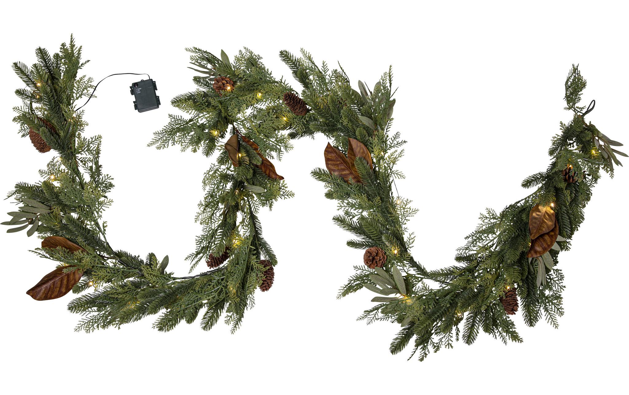 Star Trading Girlande Mixi, Indoor, Warmweiss, Grün