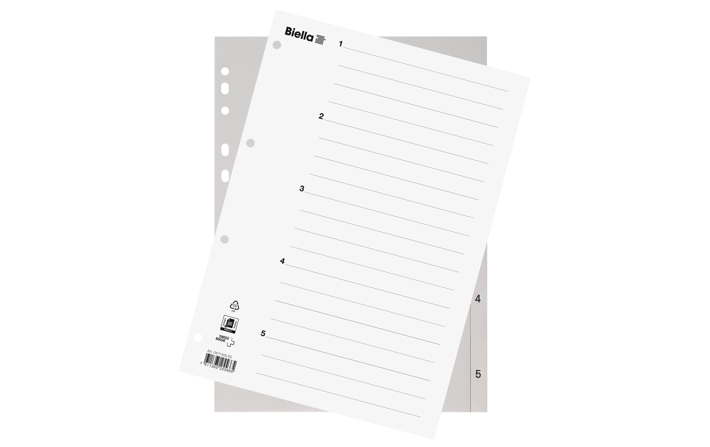 Biella Register A4, 1-5 Biella Register A4, 1-5