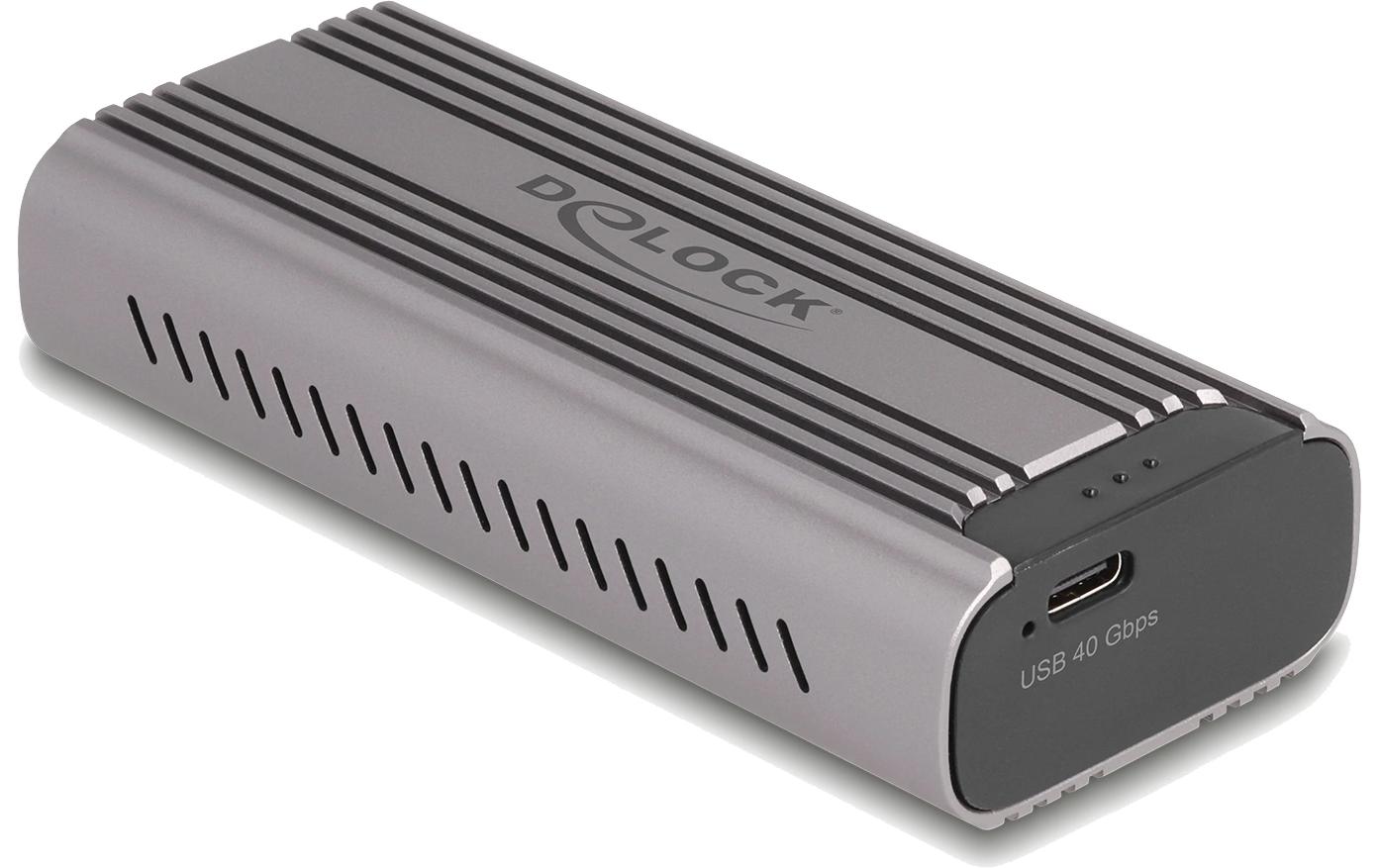 Delock Externes Gehäuse 1x M.2 NVMe PCIe SSD USB-C, 40 Gbps M.2 Delock Externes Gehäuse 1x M.2 NVMe PCIe SSD USB-C, 40 Gbps M.2