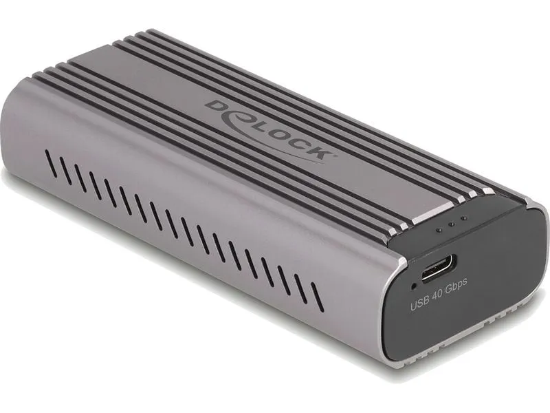 Delock Externes Gehäuse 1x M.2 NVMe PCIe SSD USB-C, 40 Gbps M.2