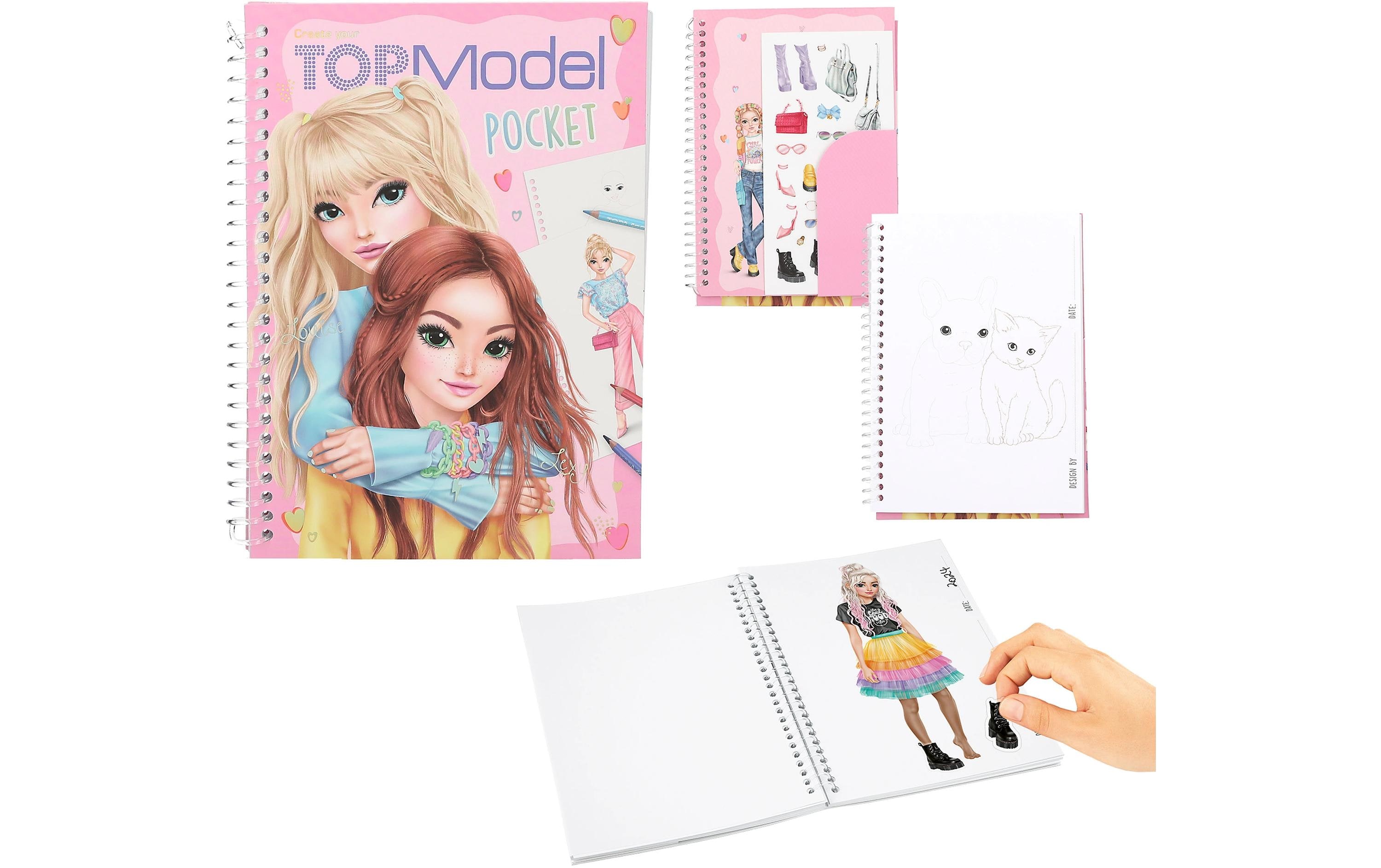 Depesche Malbuch Pocket Top Model 120 Seiten, 1 Bogen Sticker Depesche Malbuch Pocket Top Model 120 Seiten, 1 Bogen Sticker