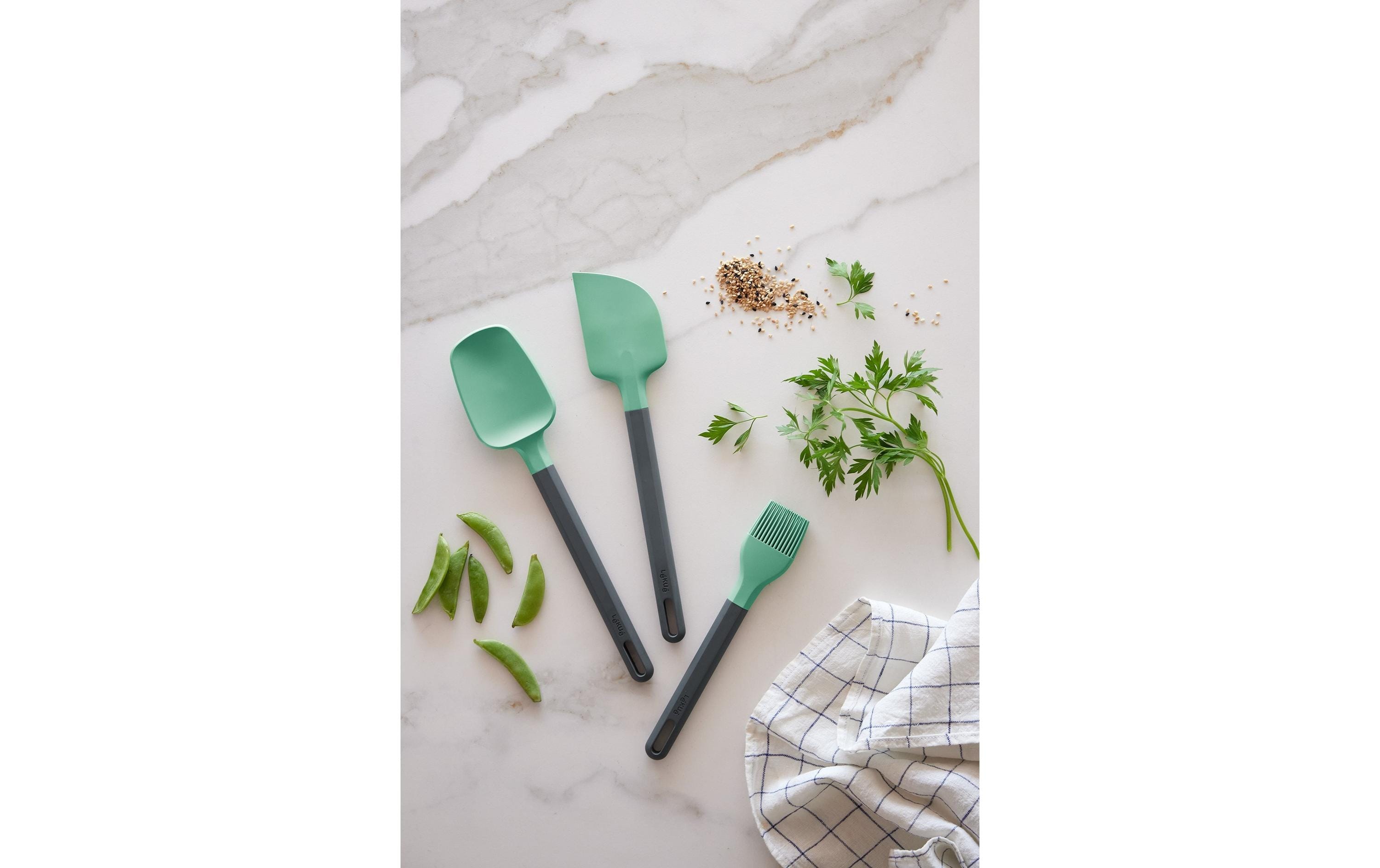 Lékué Bürste ABS/Silikon, Grün/Schwarz