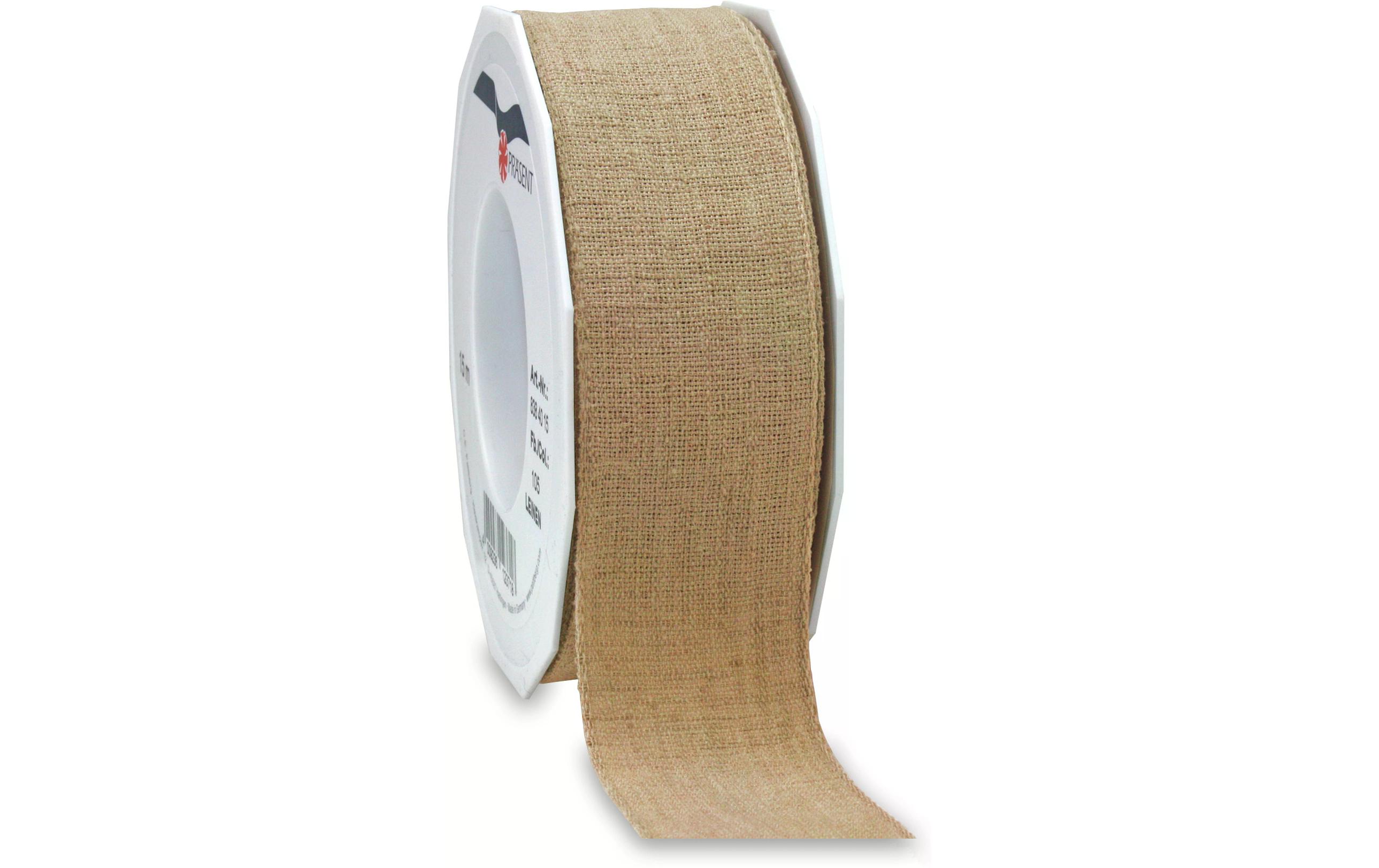 Pattberg Textilband Leinen 40 mm x 15 m, Nature