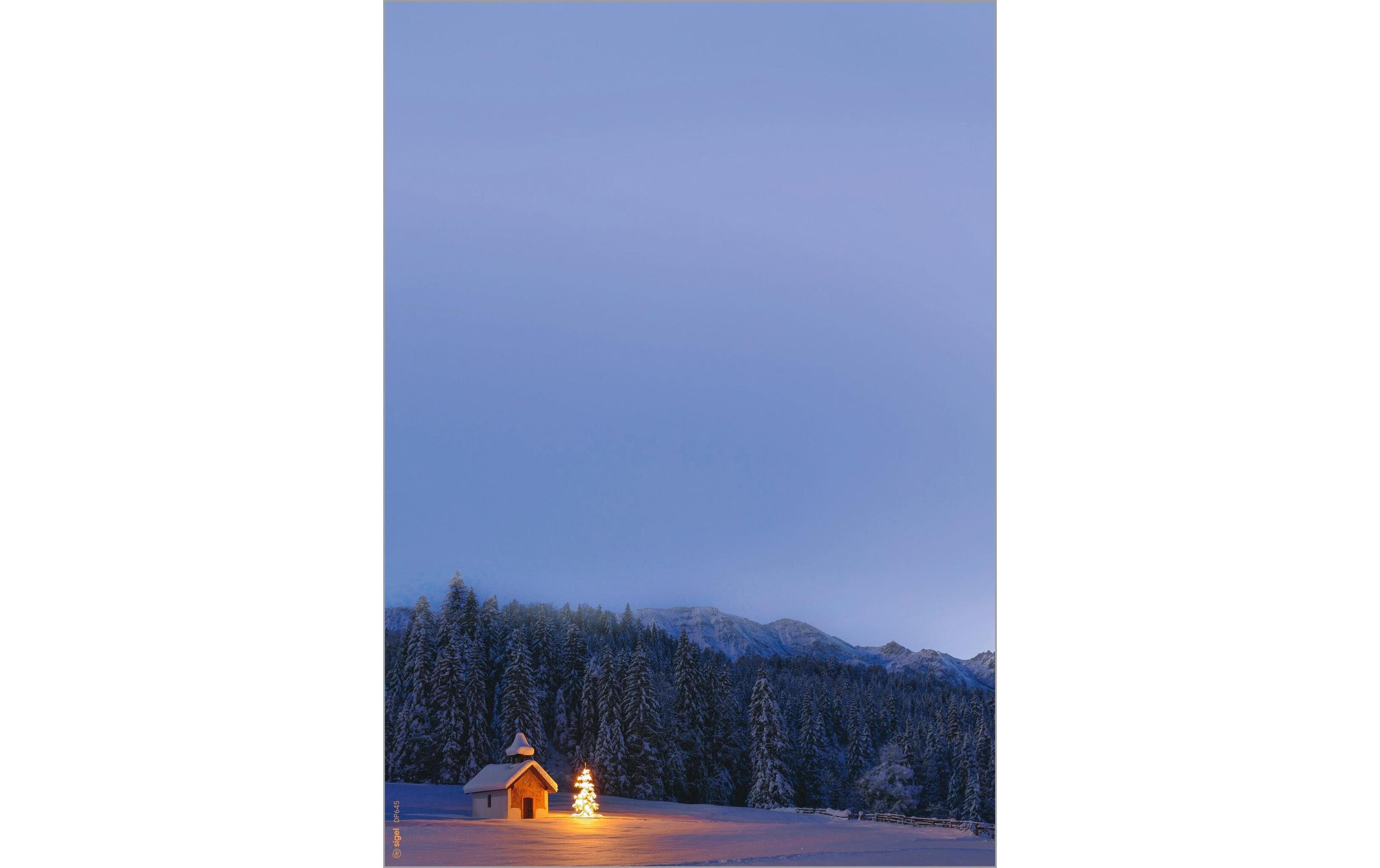 Sigel Motivpapier Christmas Chapel, A4, 90 g/m², 100 Blatt