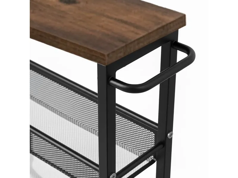 relaxdays Nischenwagen 77 x 13 x 45.5 cm Schwarz relaxdays Nischenwagen 77 x 13 x 45.5 cm Schwarz